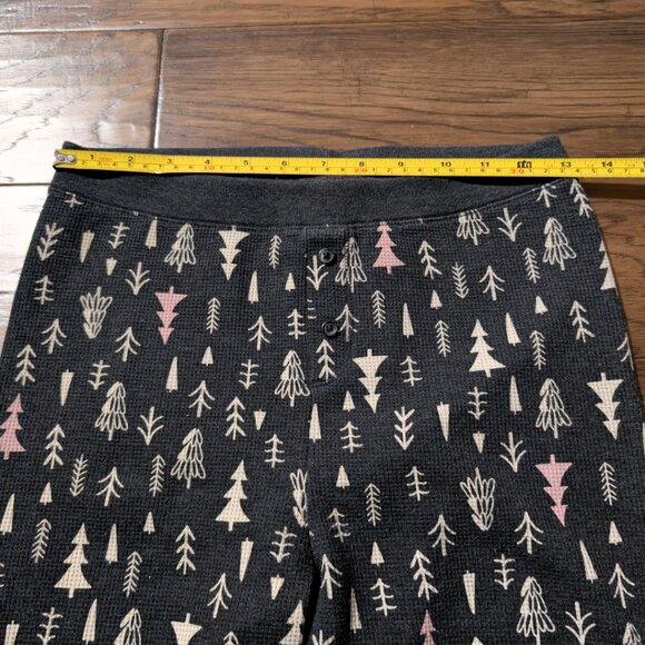 Old Navy waffle pajama PJ leggings grey trees size small tall - Picture 4 of 11